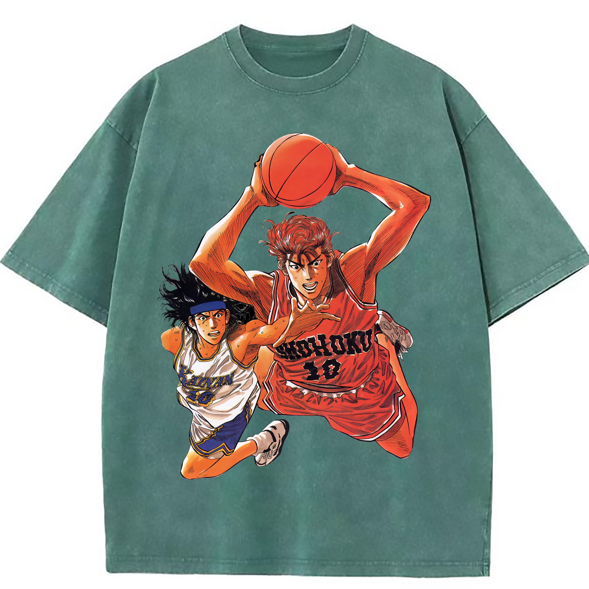 （画像用） SLAM DUNK／スラムダンク 綿100% ヴィンテージ風 半袖Tシャツ（フロントプリント）